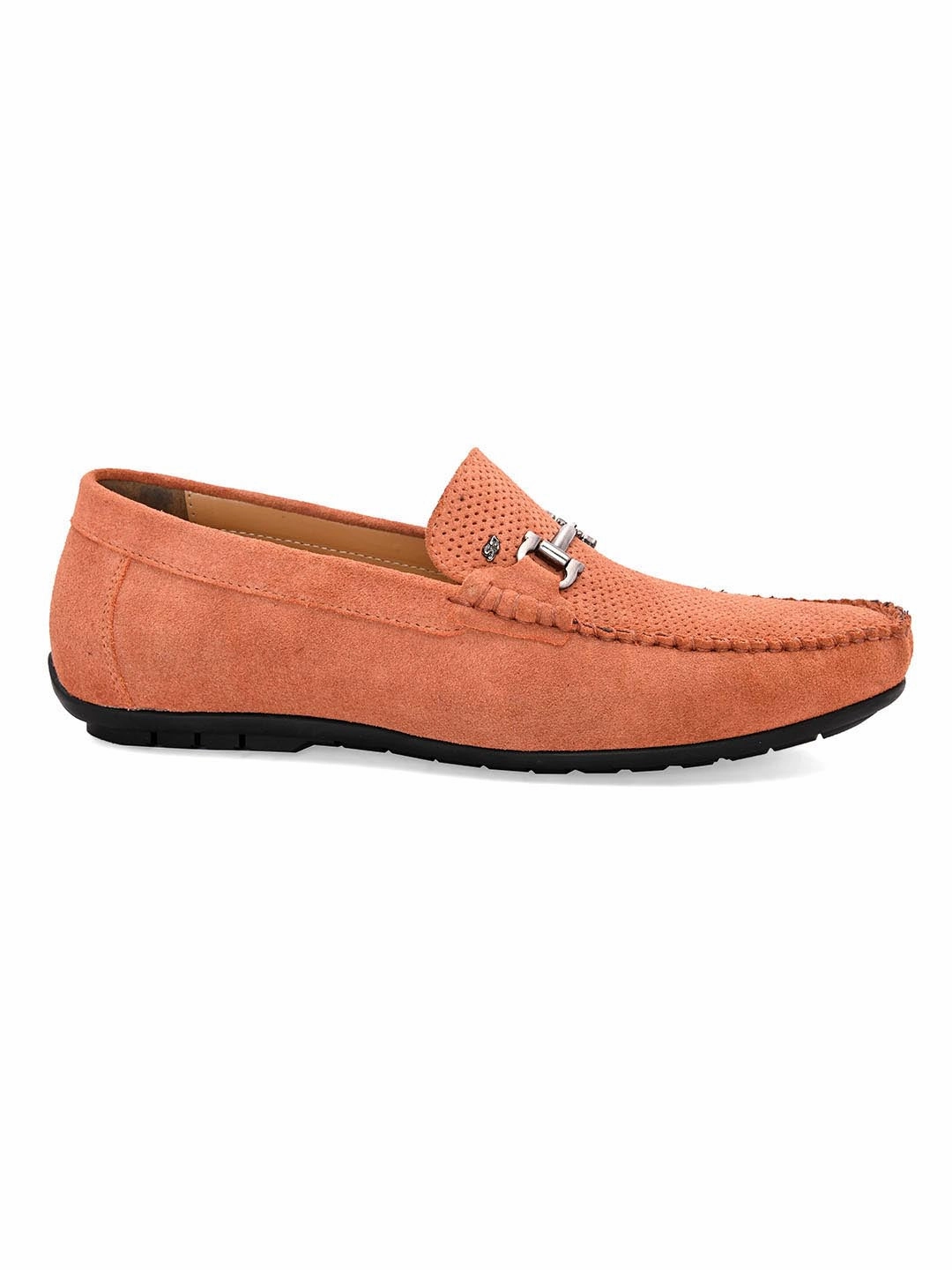 Stitch Peach Loafers Supportive Loafers