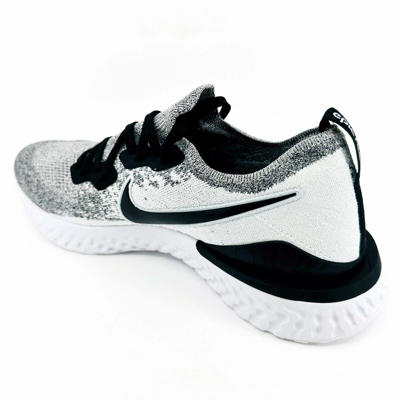 Running Shoes Fitting Nike Epic React Flyknit 2 White Black Platinum Oreo Mens Running Sneaker