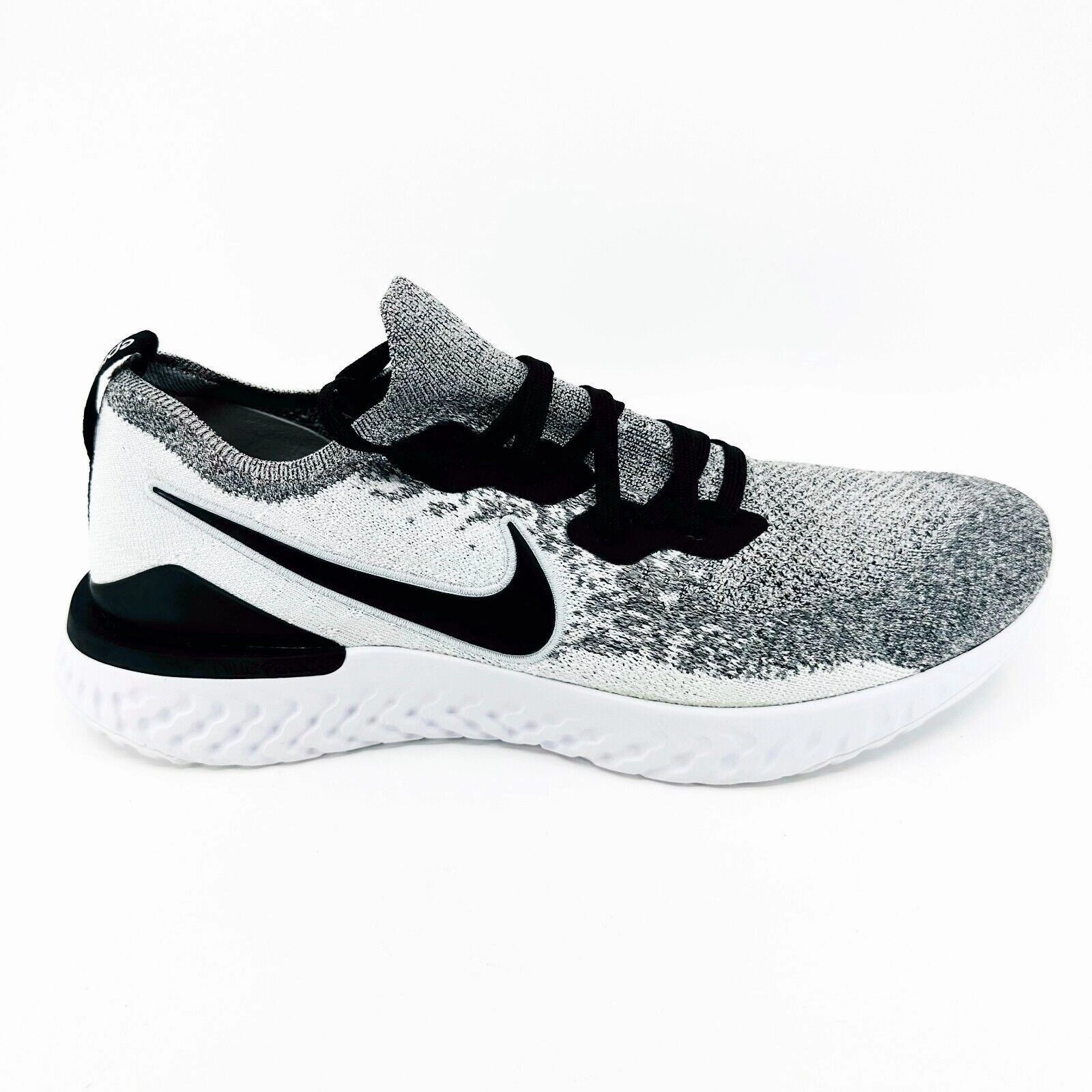 Nike Epic React Flyknit 2 White Black Platinum Oreo Mens Running Sneaker Ghost 14 Running Shoes