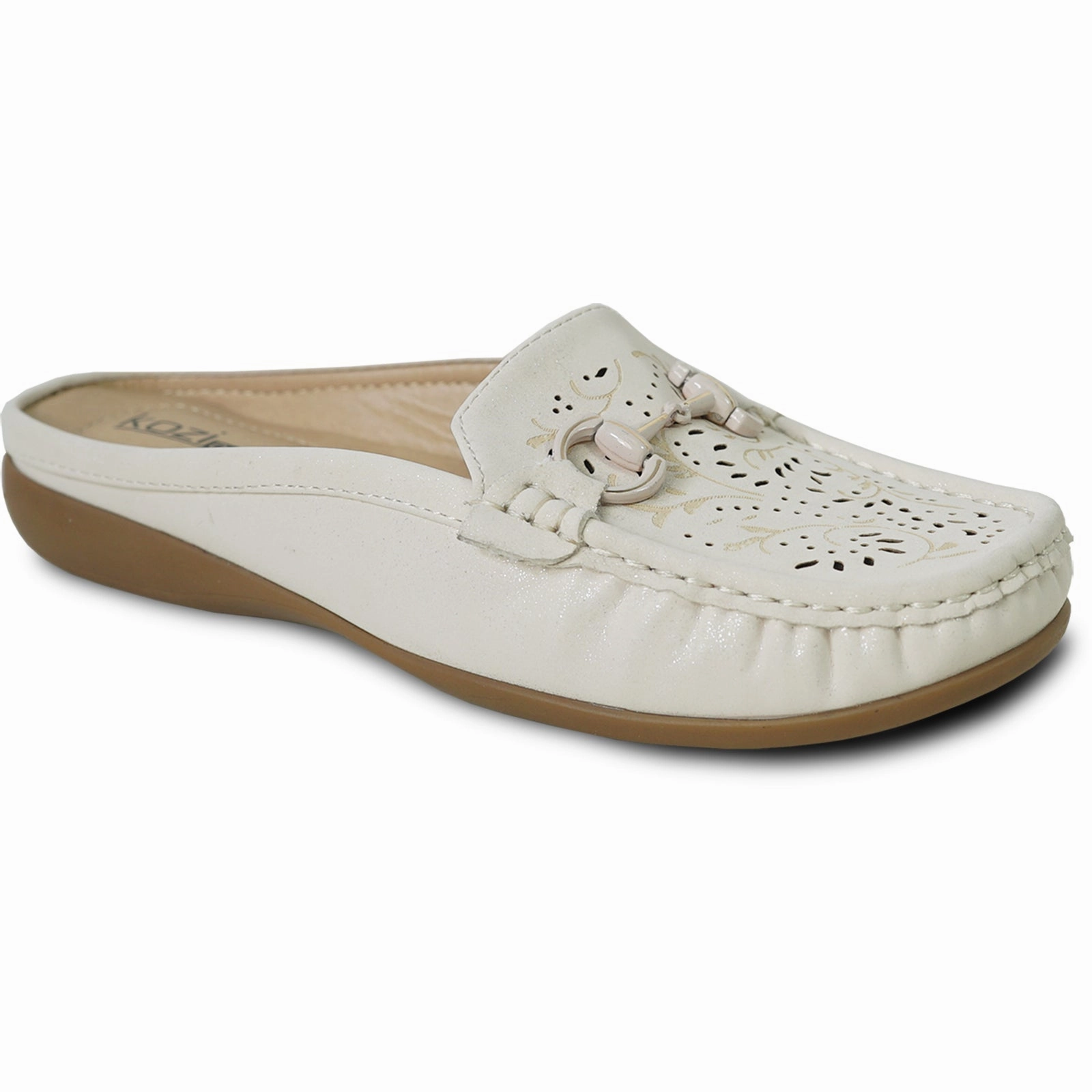 KOZI Women Comfort Casual Shoe ML3251 Mule Flat Sandal Beige Best Mtb Shoes Pedals