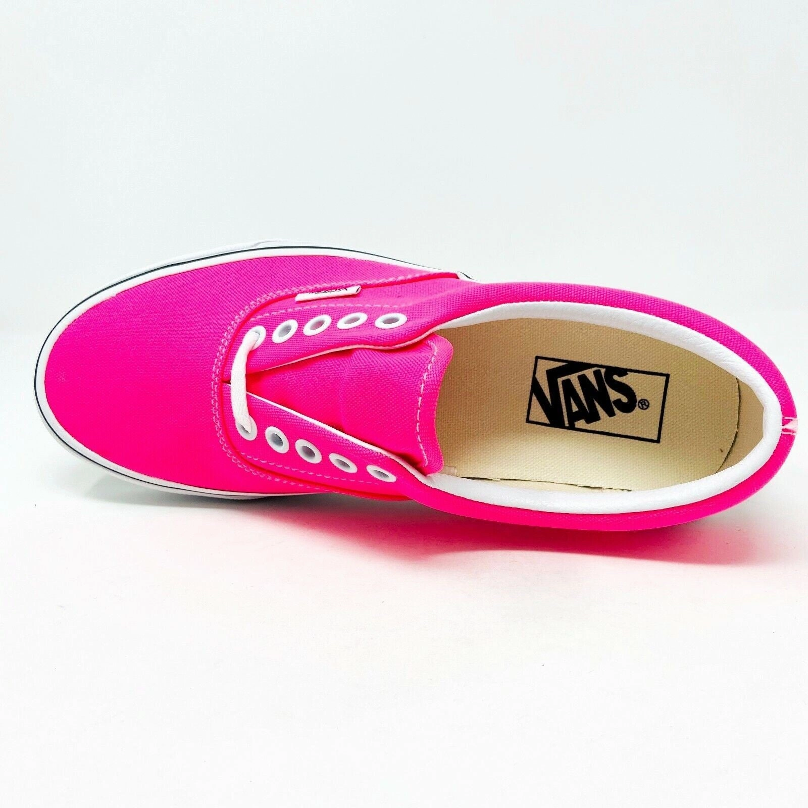 Vans Era (Neon) Knockout Pink True White Womens Casual Shoes Blush Casual Shoes