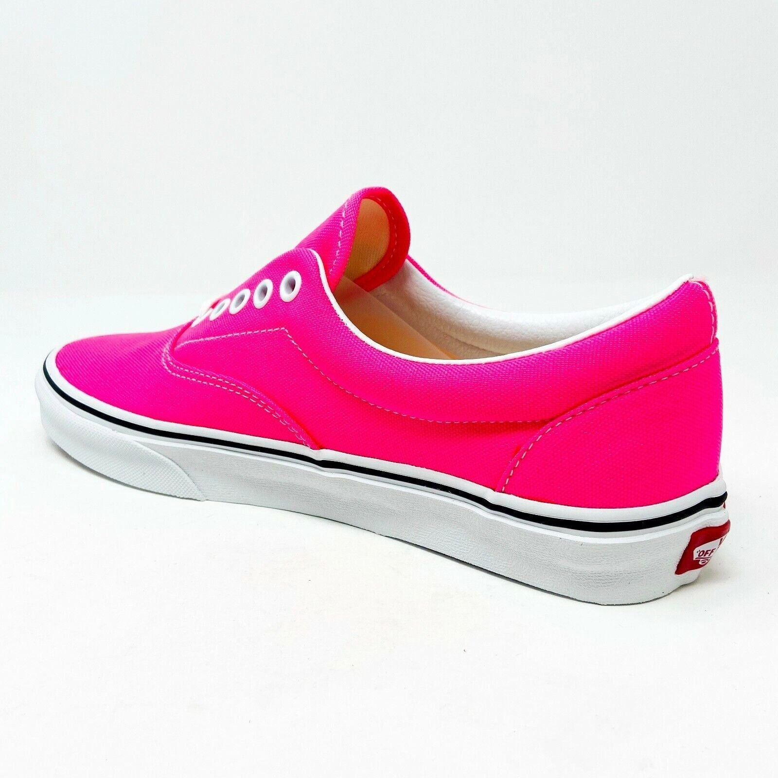 Vans Era (Neon) Knockout Pink True White Womens Casual Shoes Jordan Retro Low Casual Shoes