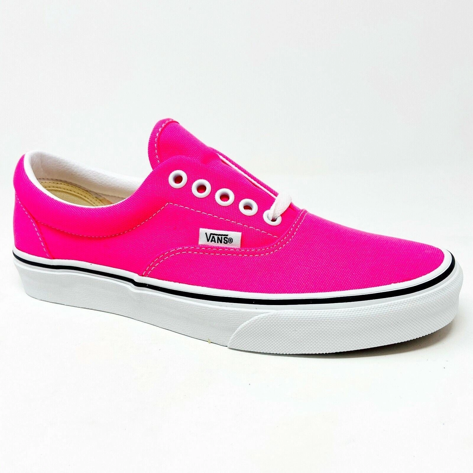 Vans Era (Neon) Knockout Pink True White Womens Casual Shoes Best Casual Shoes To Wear With Khakis