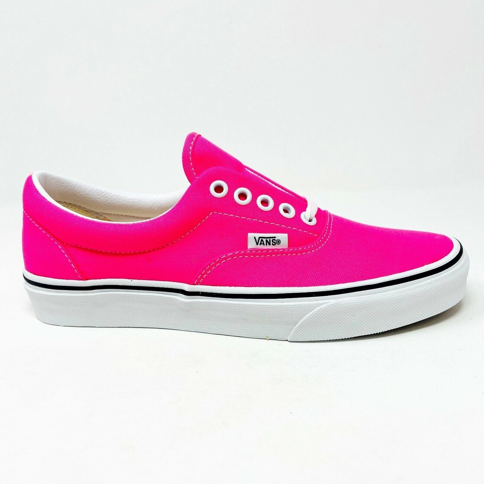 Casual Dress Shoes Slip-on Vans Era (Neon) Knockout Pink True White Womens Casual Shoes