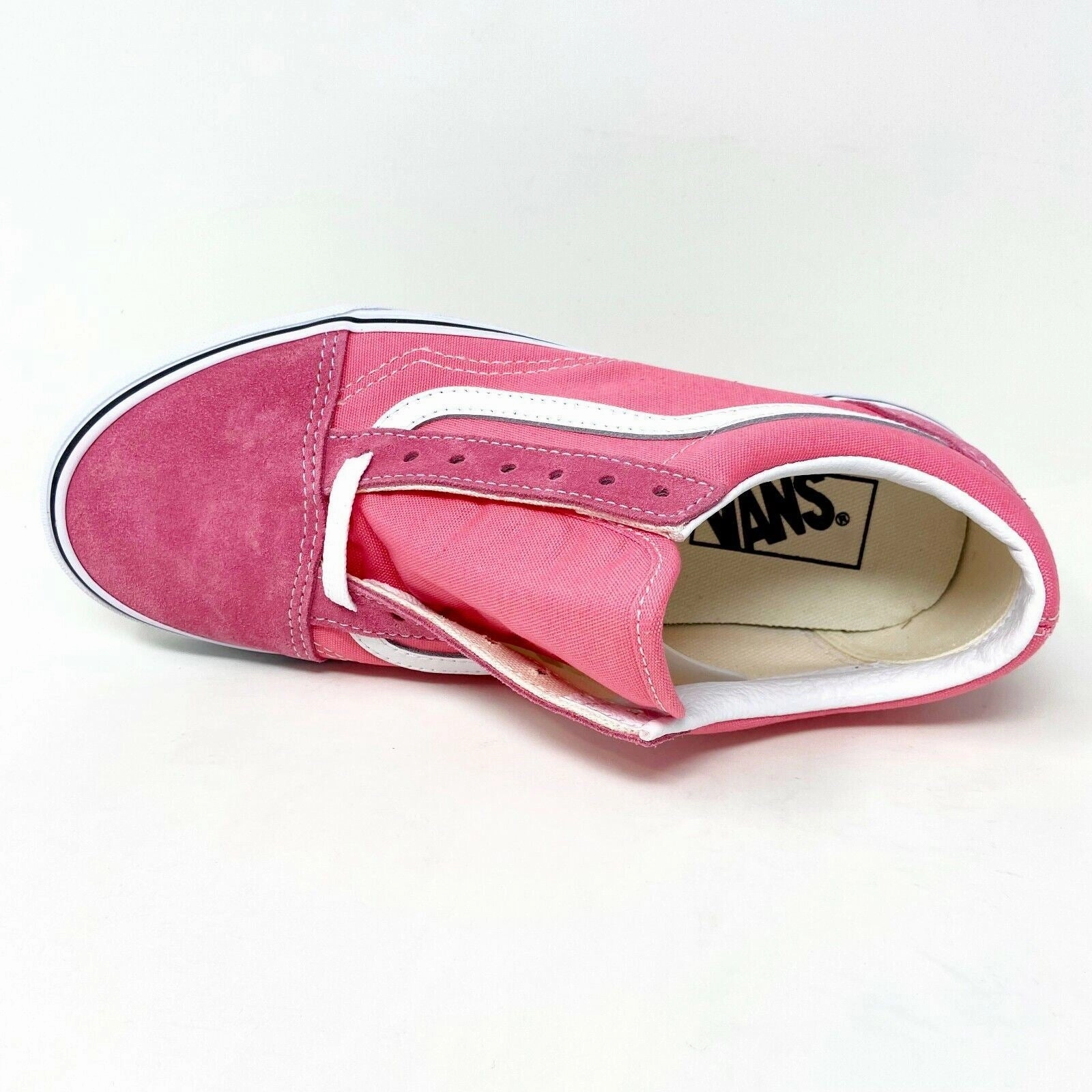 Vans Old Skool Pink Lemonade True White Womens Casual Shoes Casual Shoes On Formal Dress