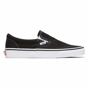 Vans Unisex Classic Slip On Black Canvas Abella Flat Shoes