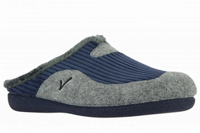 Toes Slippers Canyaon Varomed vital Men Slippers with Plush Lining 'Caspar', navy
