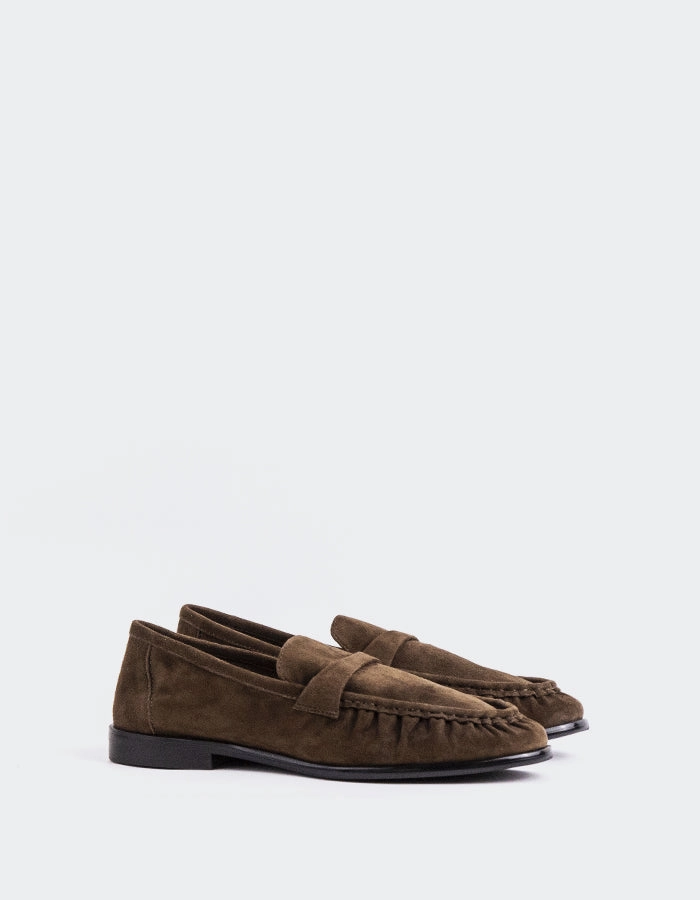 Shorts And Loafers Velika Brown Suede