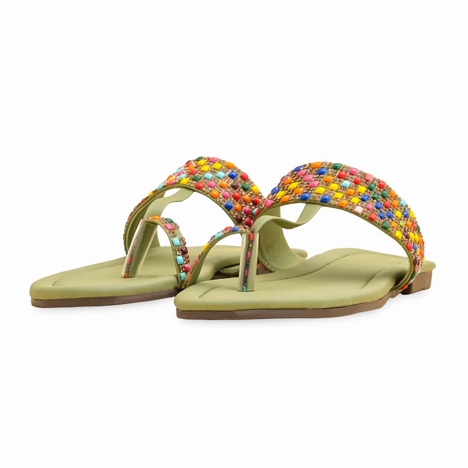 Best Casual Shoes For Motorcycle Riding Green Casual Chappal CL2105