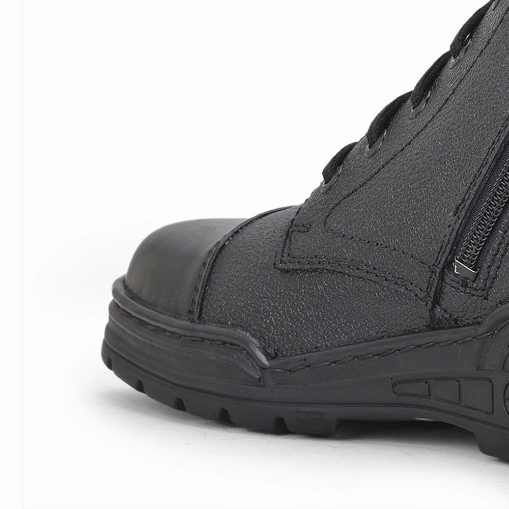 Freedom Casual (Black) POLICE Leather High Ankle Boot with ZIP VEER-2 By Liberty Casual Shoes Nordstrom