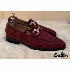 Bordeaux Suede Loafers Lug-sole Loafers