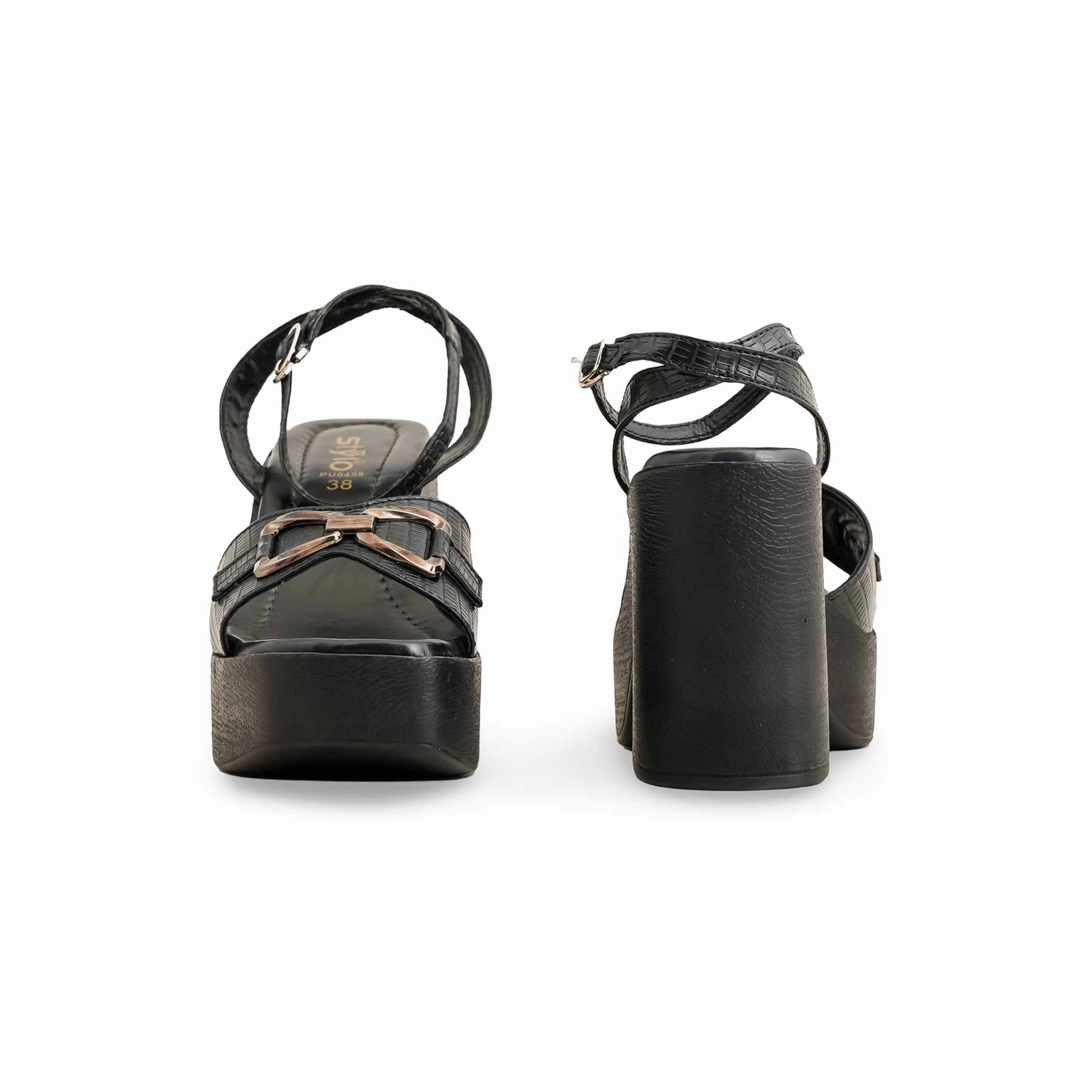 Top Rated Sandals Resorts For Honeymoon Black Formal Women Sandal PU0458