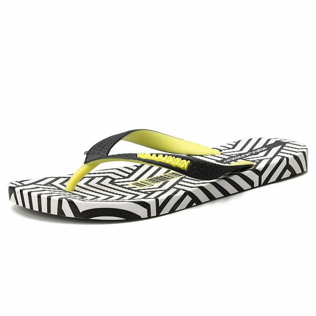 VESONAL 2020 Summer Graffiti Print Slippers Men Shoes Flip Flops Slipers Male Hip Hop Street Beach Slipers Casual Flip-flops