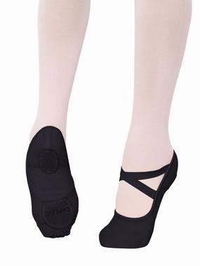 Slippers Embroidered Capezio Hanami Ballet Slipper Black 2037W