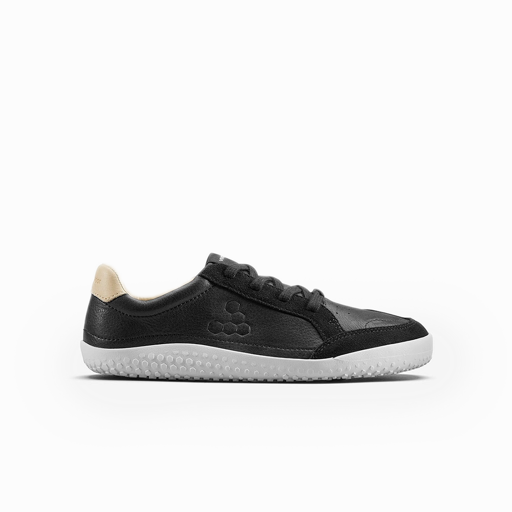 Vivobarefoot Gobi Sneaker Juniors Obsidian Sweet Classic Leather Casual Shoes