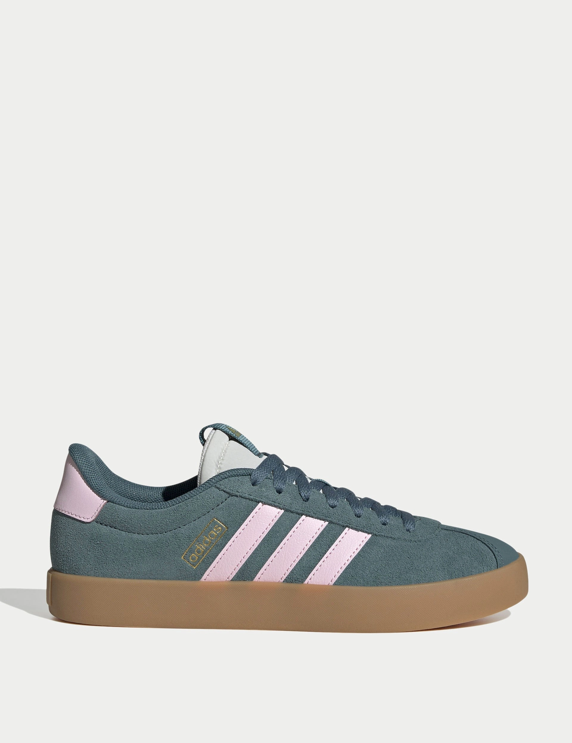 Adidas Japan Shoes On Feet VL Court 3.0 Shoes - Preloved Teal/Clear Pink/Gold Metallic