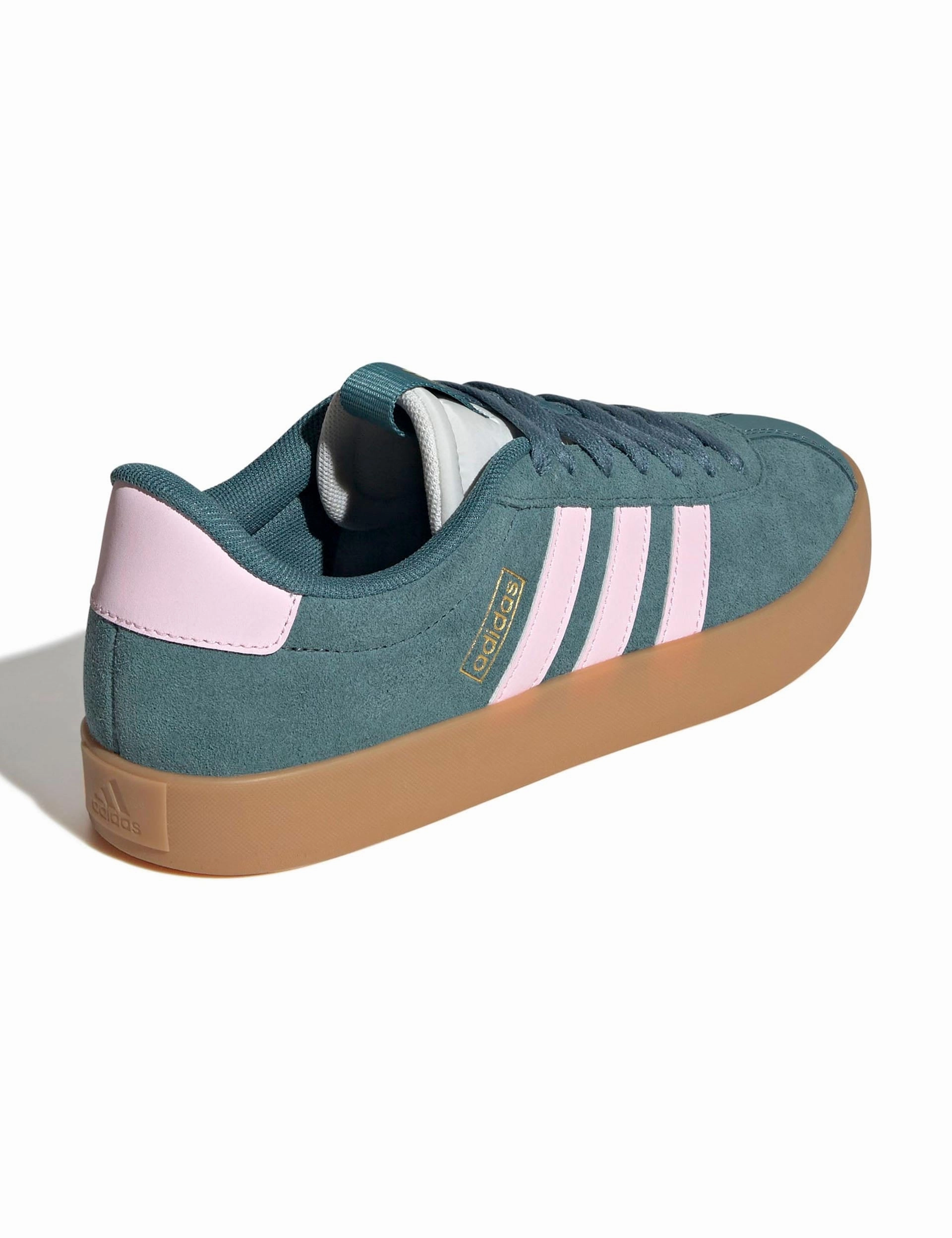 VL Court 3.0 Shoes - Preloved Teal/Clear Pink/Gold Metallic Nc State Adidas Shoes