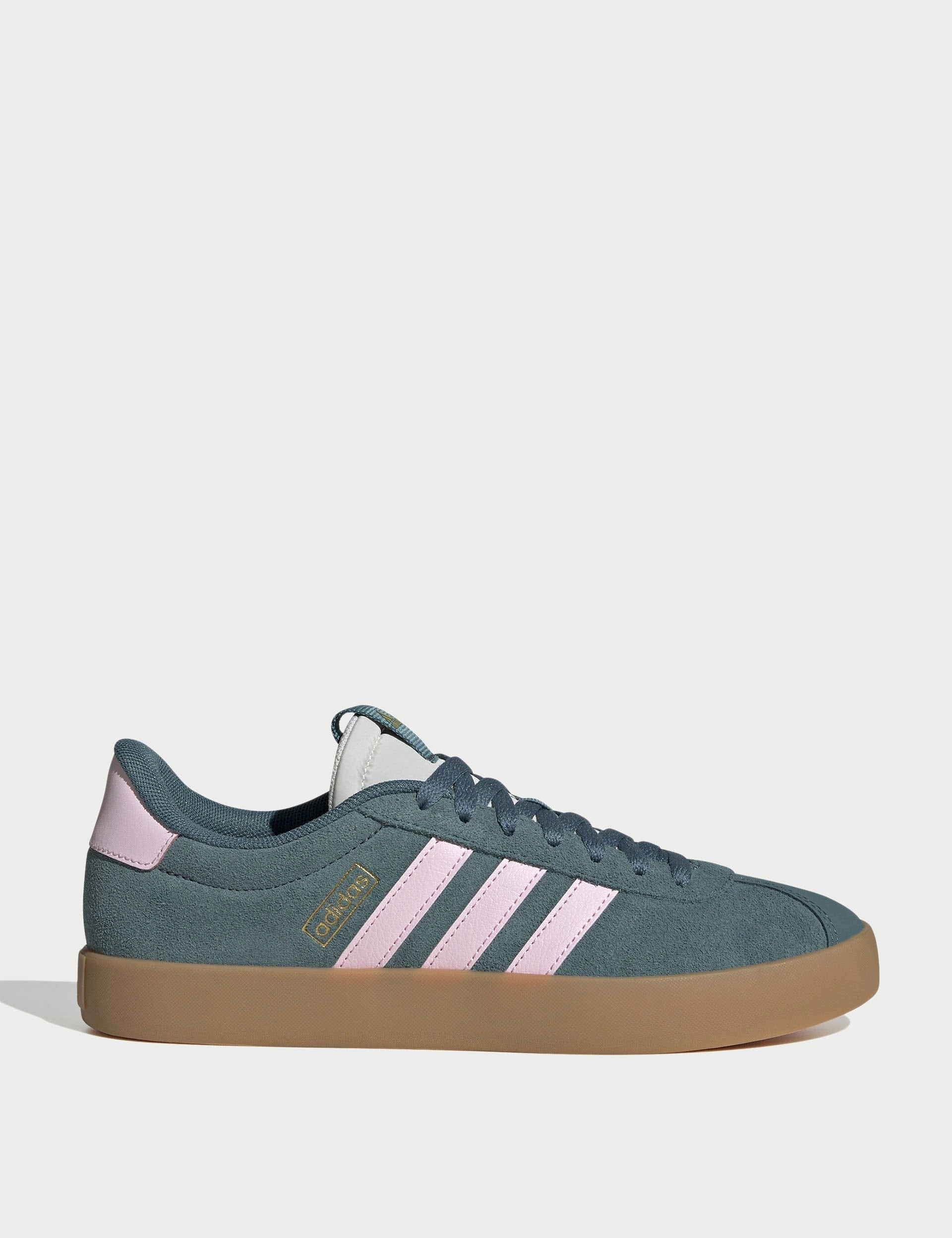 VL Court 3.0 Shoes - Preloved Teal/Clear Pink/Gold Metallic Adidas Ownthegame Basketball Shoe