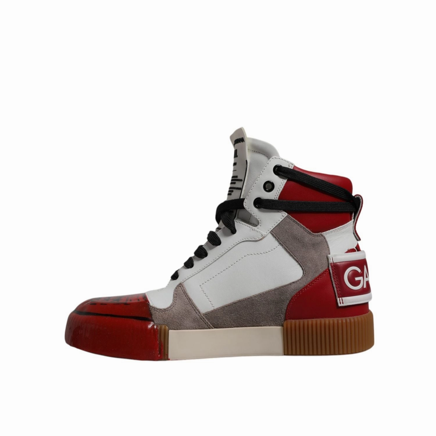 Knitted Sneakers Dolce & Gabbana Multicolor Leather High Top Sneakers Shoes