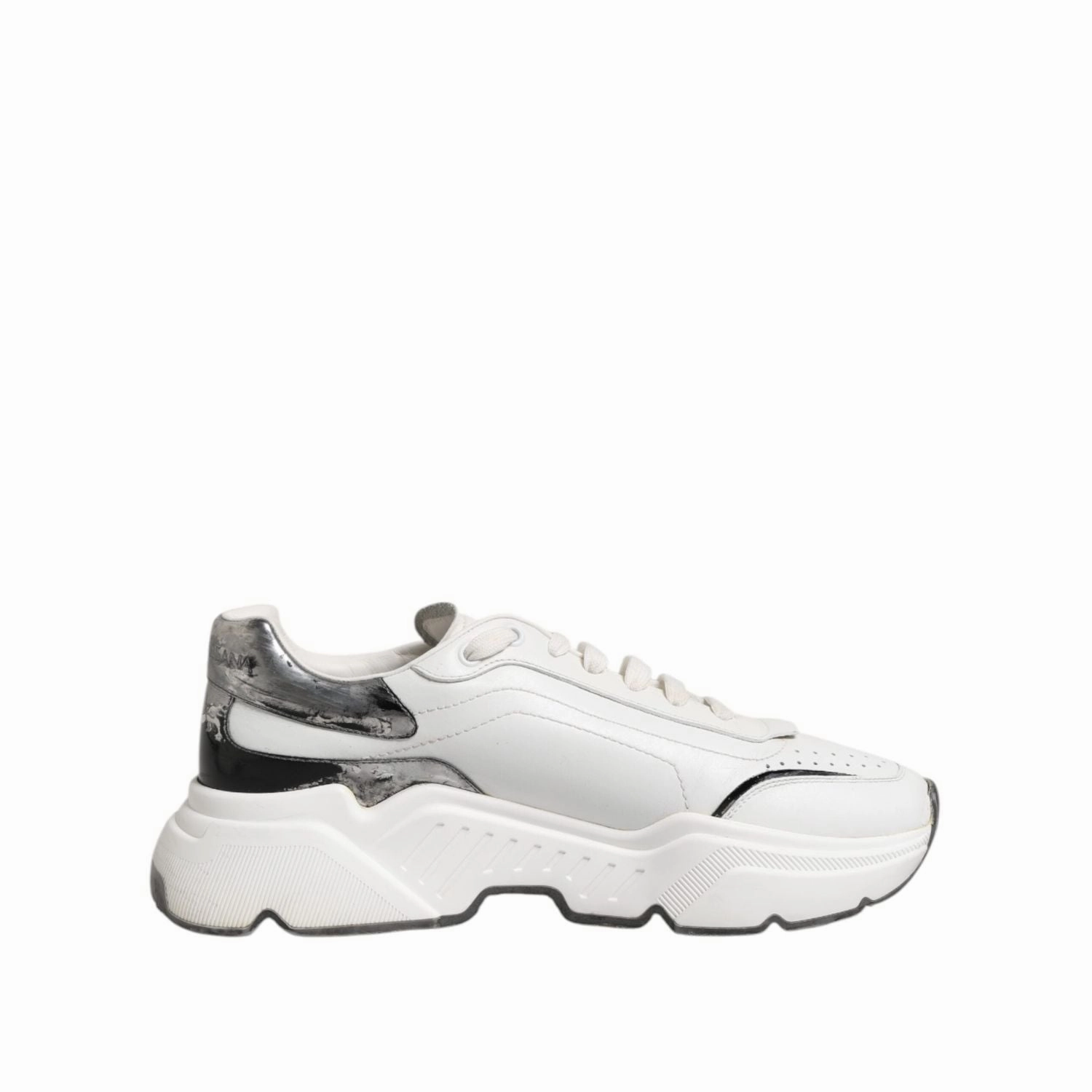 Dolce & Gabbana White Daymaster Leather Low Top Sneakers Shoes United Healthcare Sneakers