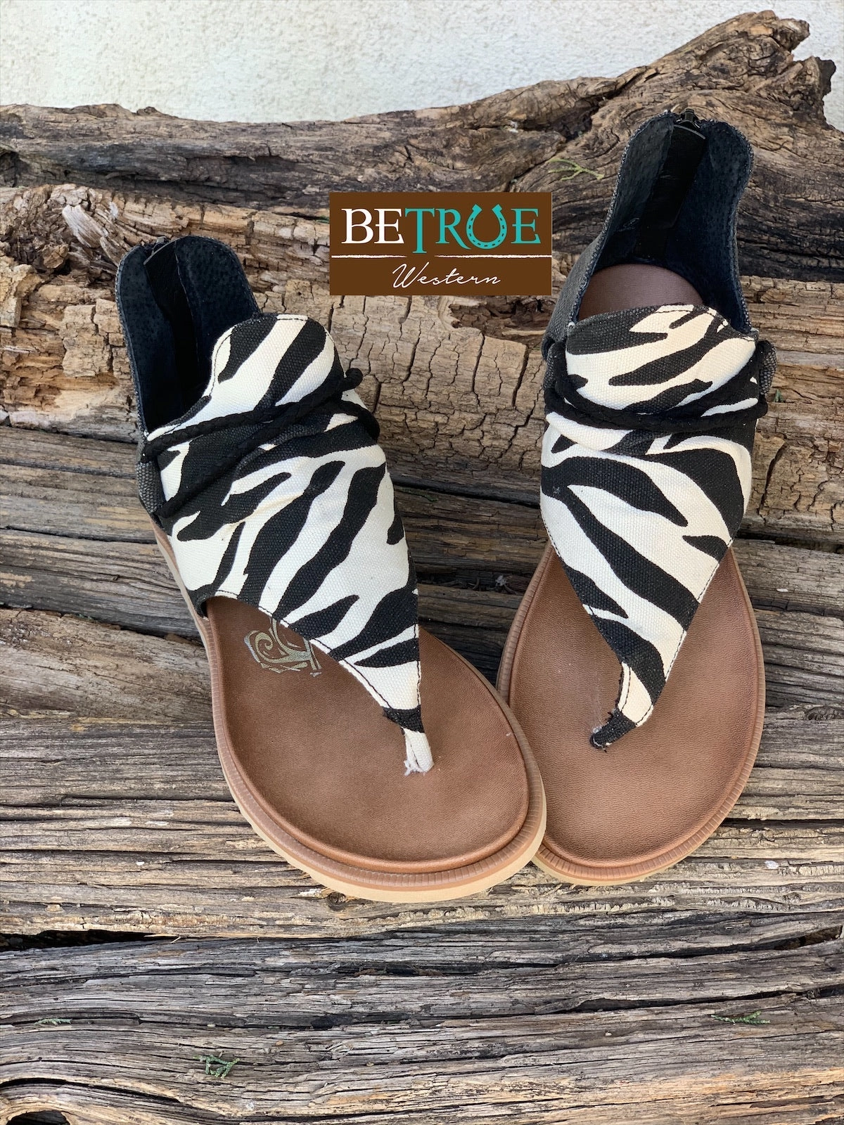 Very G Zebra Print Sparta Sandals Universal Threads Sandals