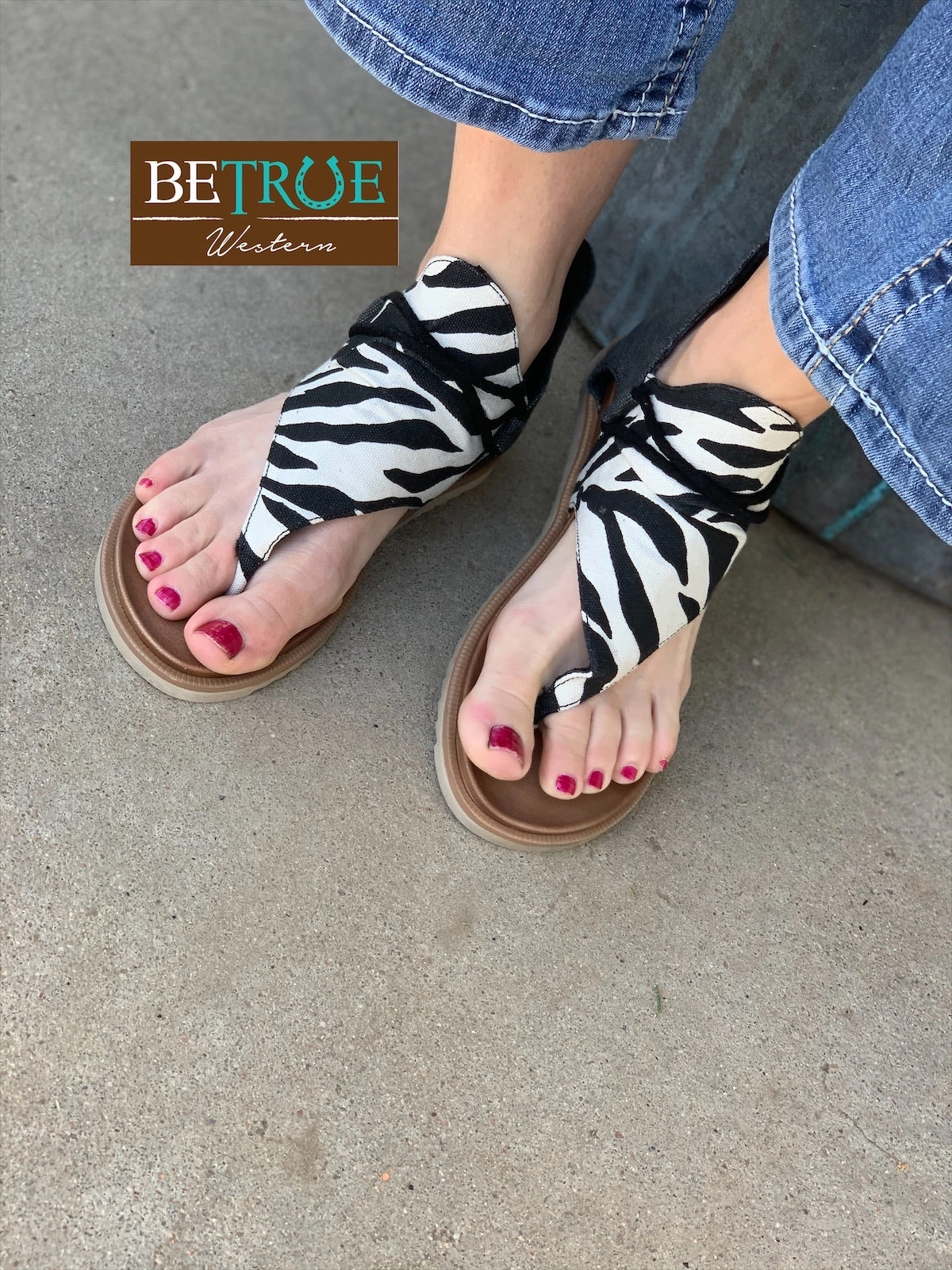 Very G Zebra Print Sparta Sandals Sandals In Walmart