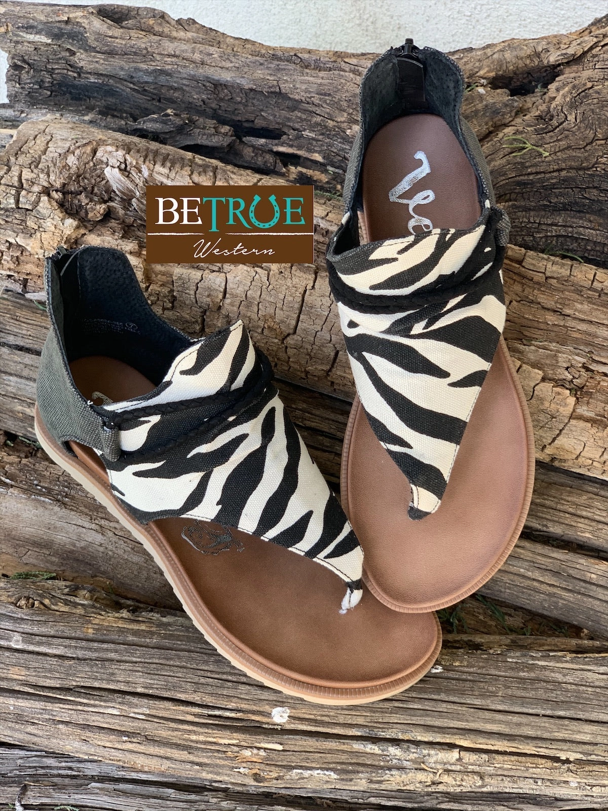 Aerosole Sandals Very G Zebra Print Sparta Sandals