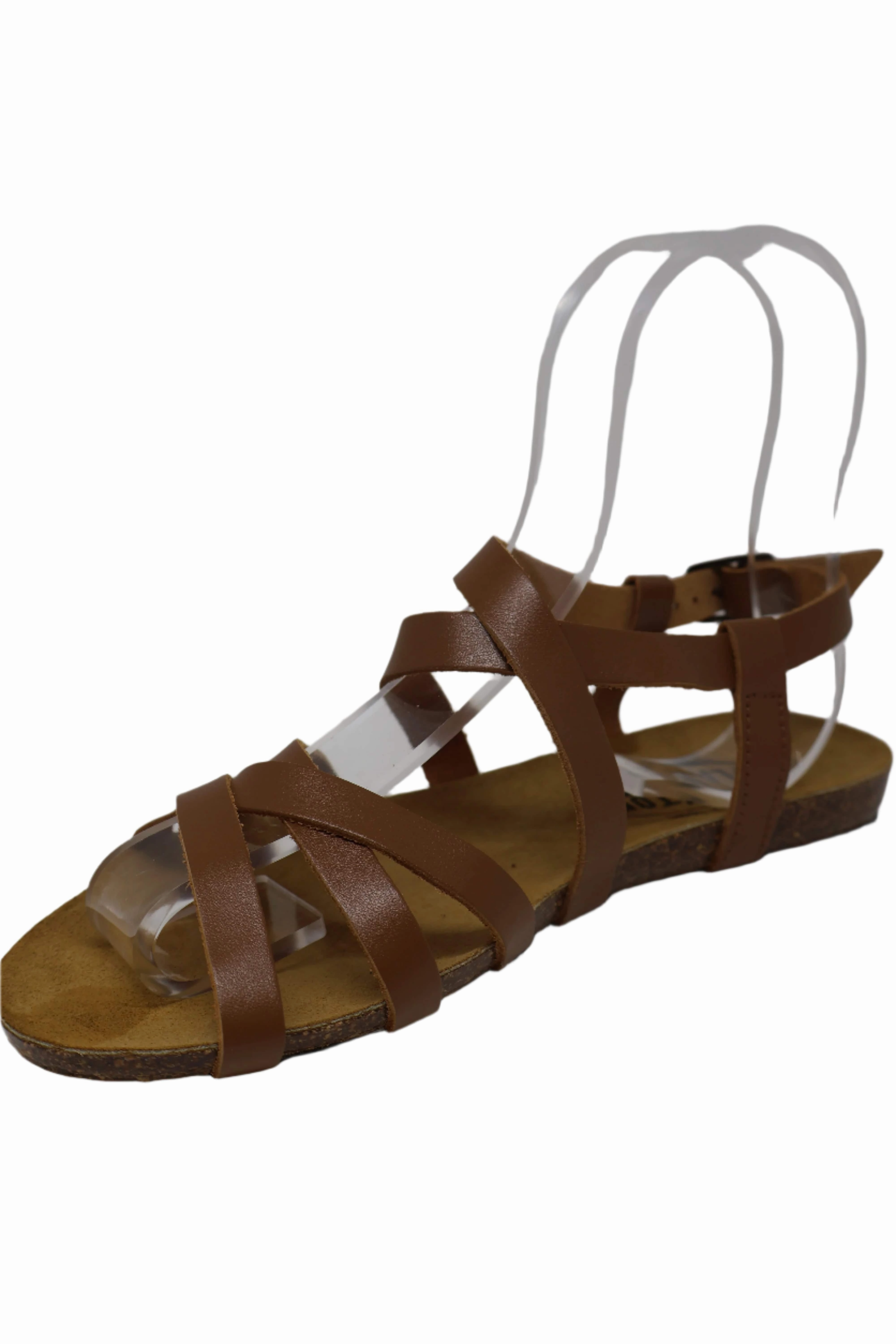 Wide Shoes Flat Feet Plakton Isla Sandal - Camel
