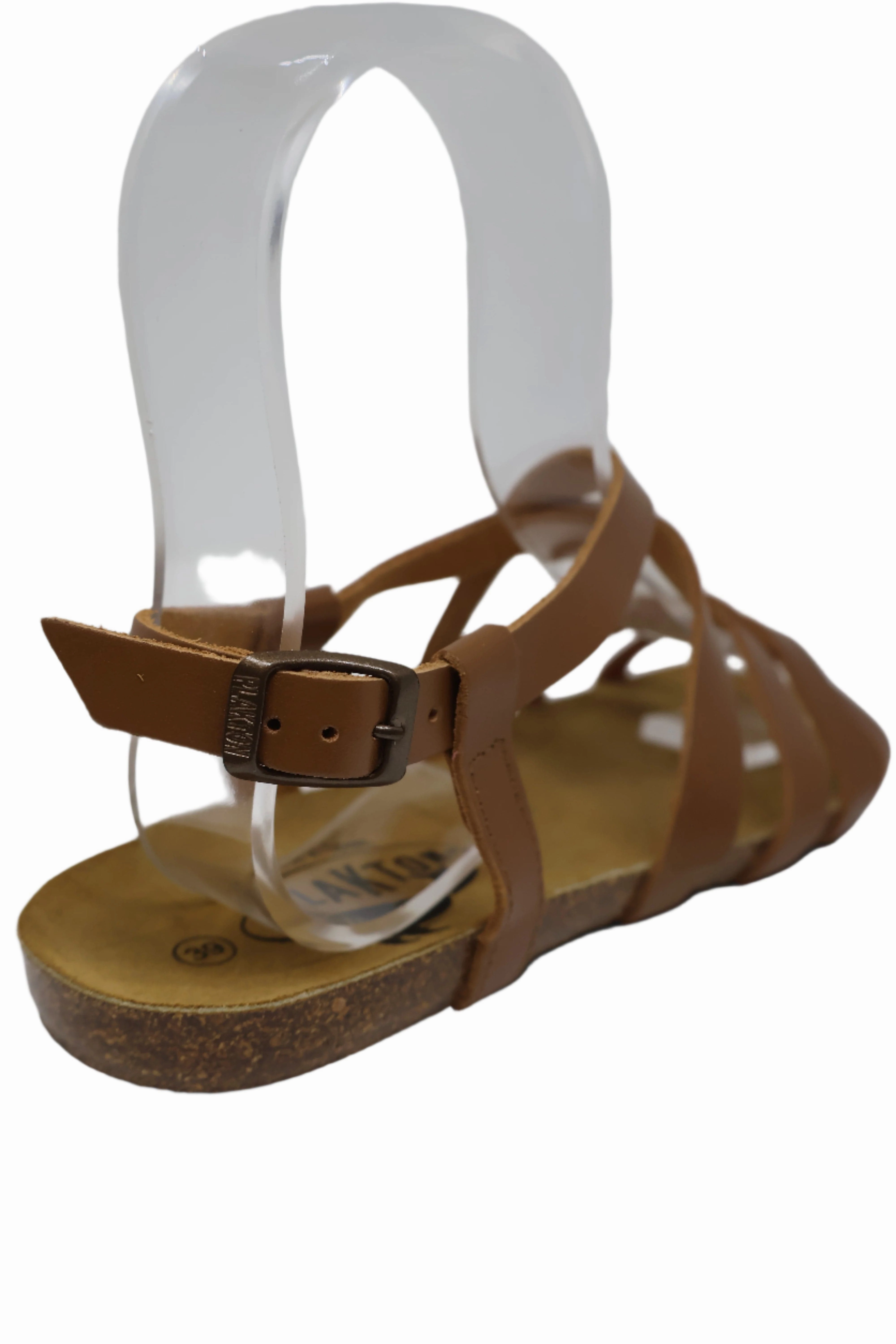 Flat Indoor Soccer Shoes Plakton Isla Sandal - Camel
