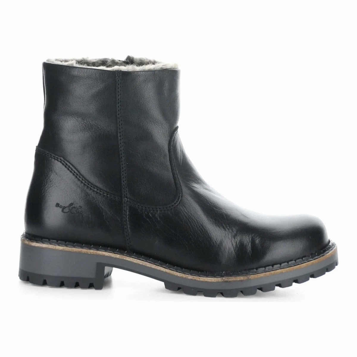 Bos And Co Calib Black Feel Leather Wateproof Flat Feet Gym Shoes