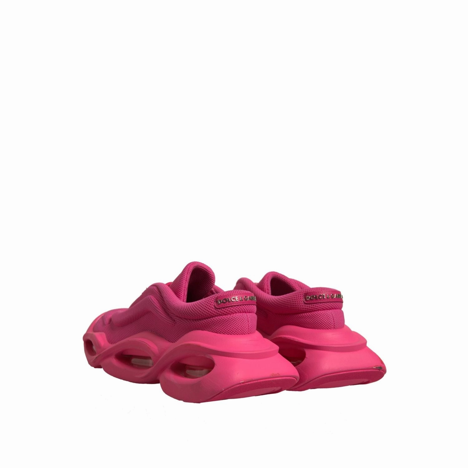 Dolce & Gabbana Pink Wave Low Top Lace Up Men Sneakers Shoes Platform Heel Sneakers