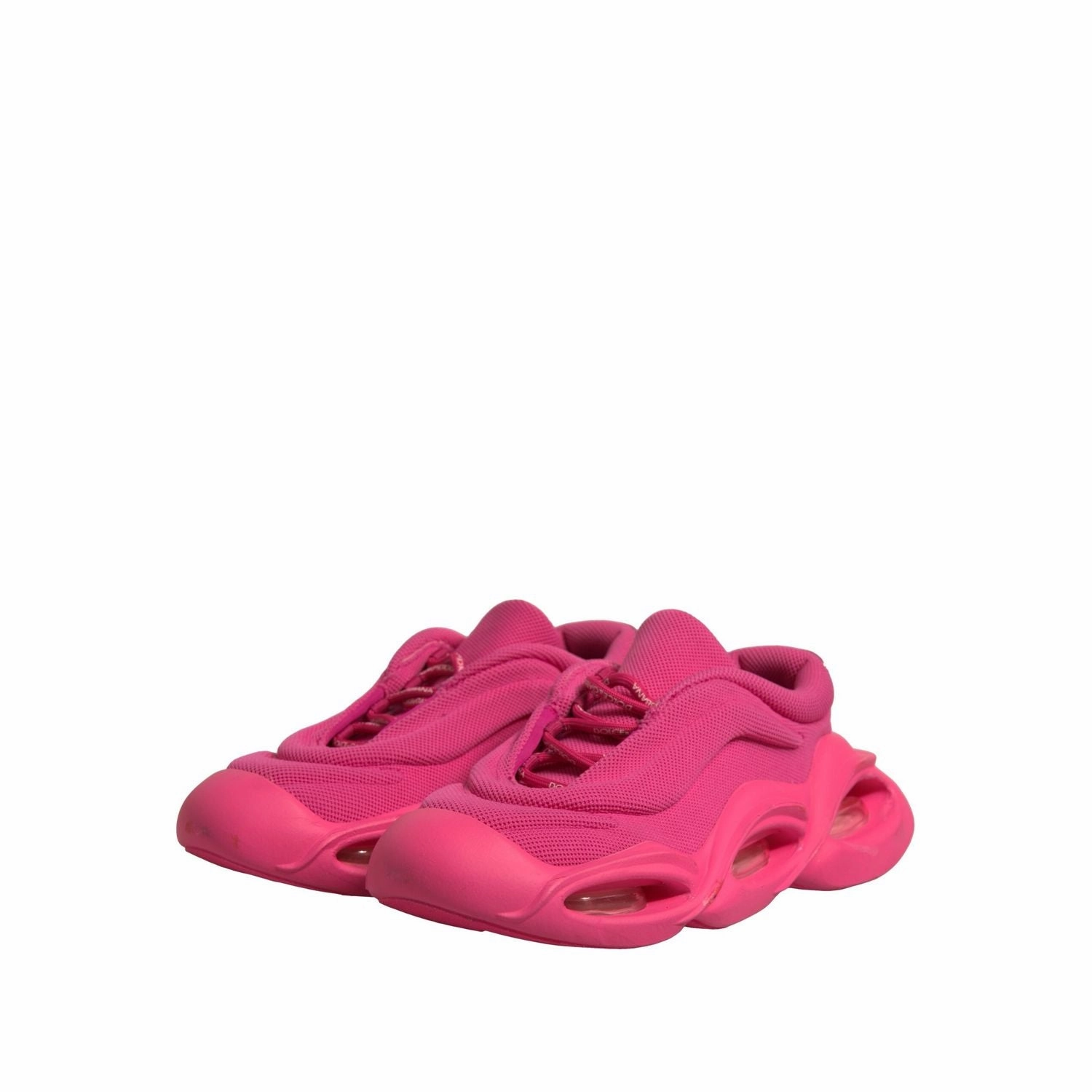 Leopard Print Platform Sneakers Dolce & Gabbana Pink Wave Low Top Lace Up Men Sneakers Shoes