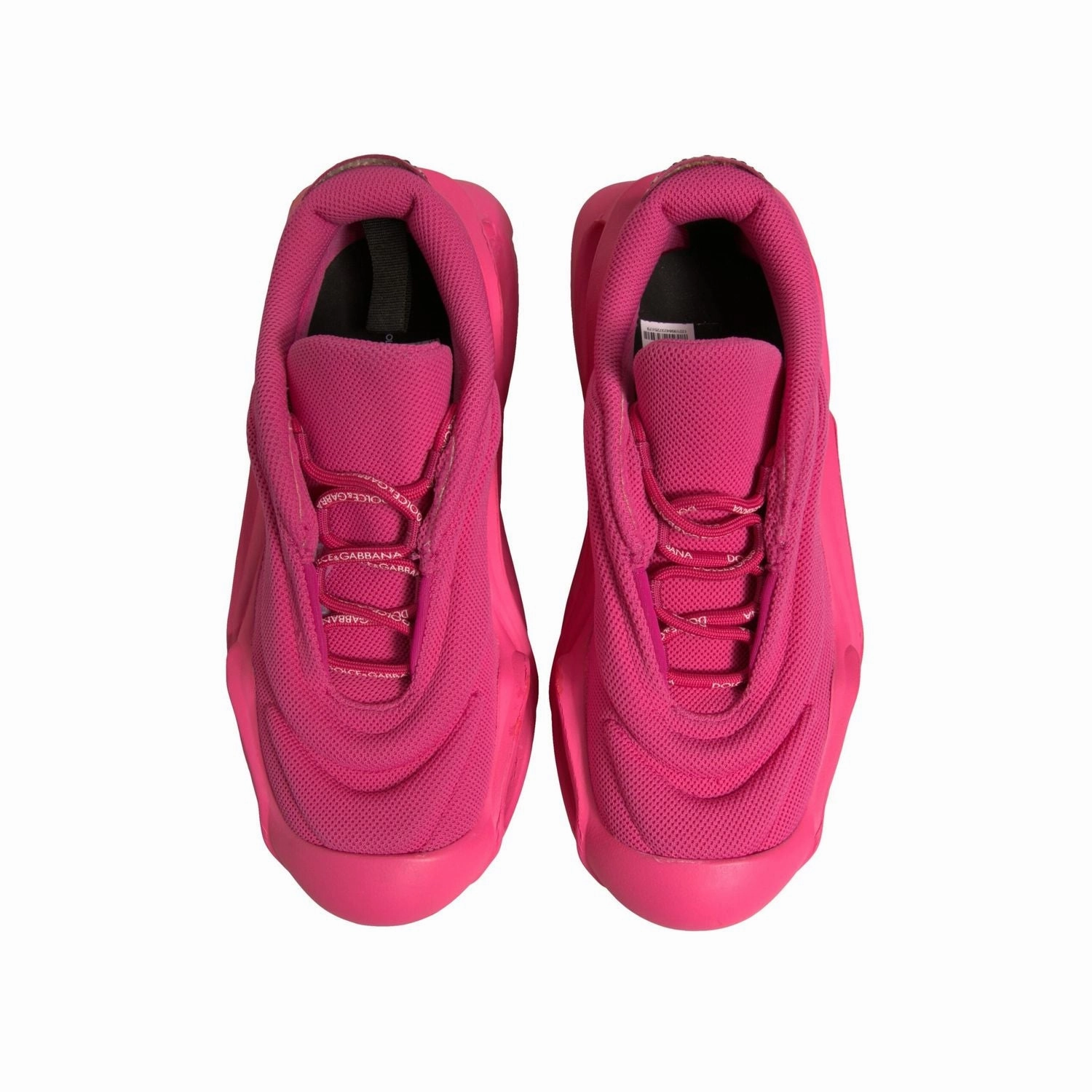 Dolce & Gabbana Pink Wave Low Top Lace Up Men Sneakers Shoes Sneakers Art