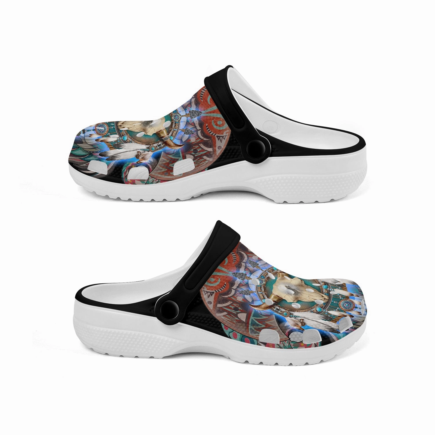 Native Pattern Clog Shoes For Adult and Kid 89208 New Active Sandals
