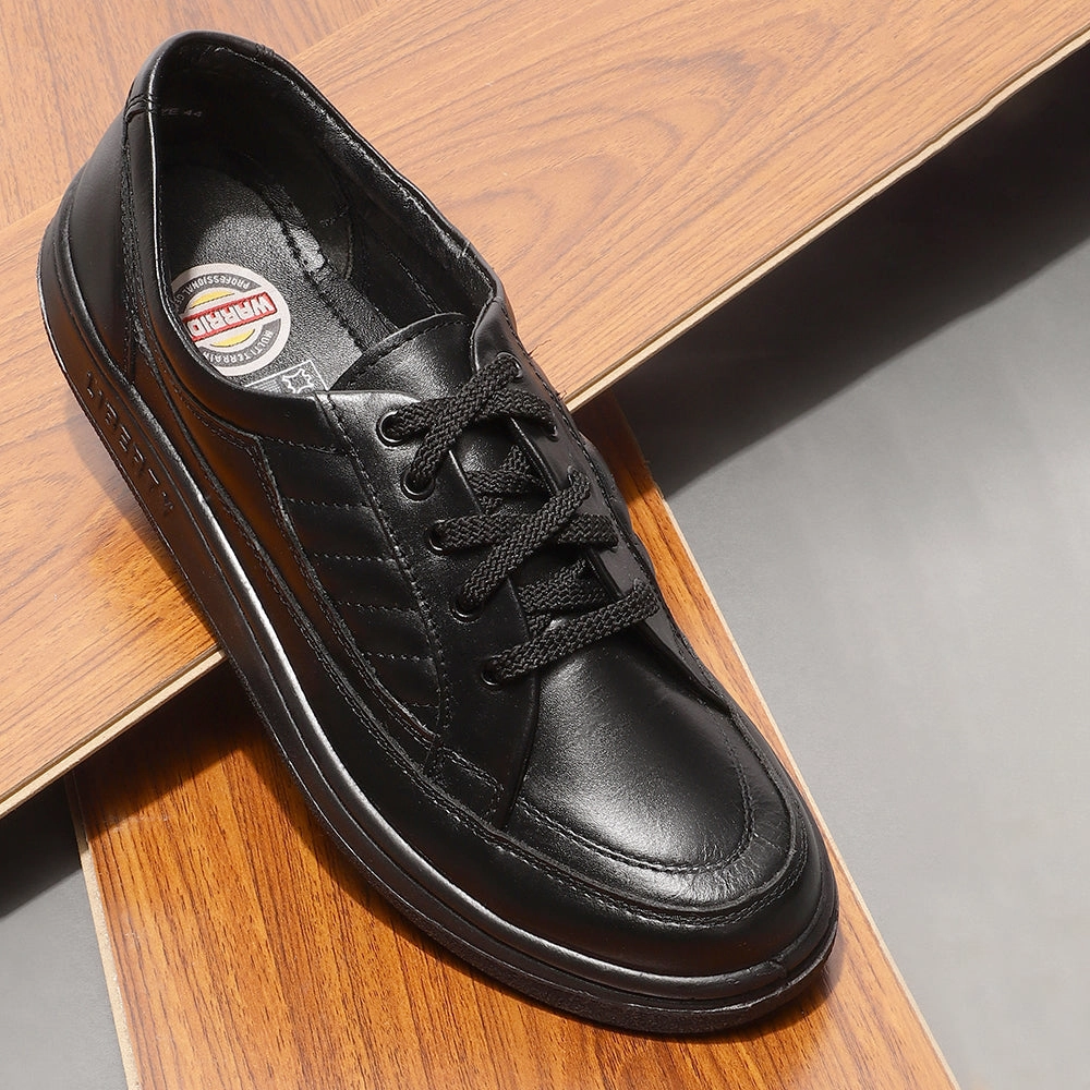 Warrior Black Formal Lacing Shoes For Men 2078-01 By Liberty Boat Shoes Casual Wear