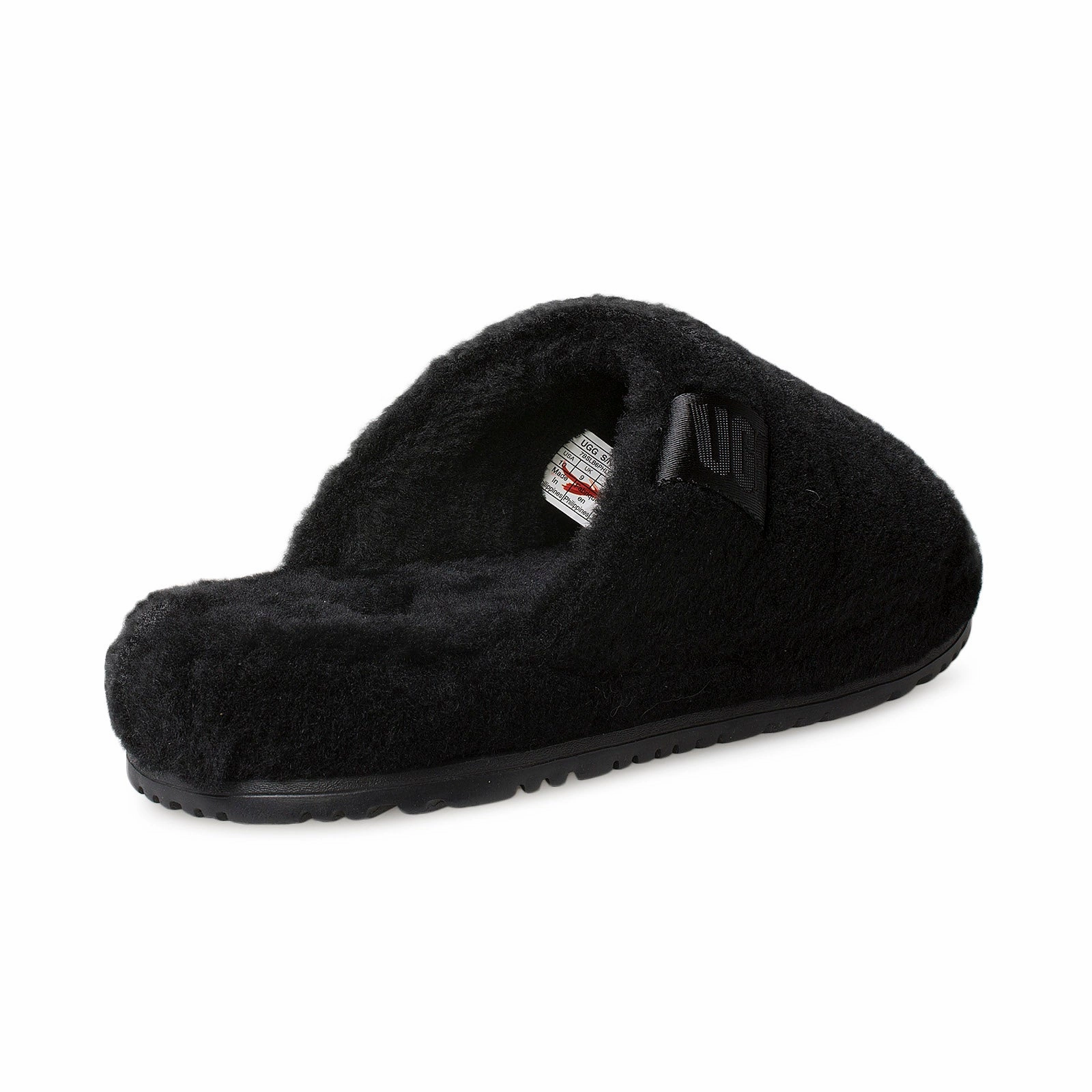 Best House Slippers For Narrow Feet UGG Fluff You Black TNL Black Slippers - Men's