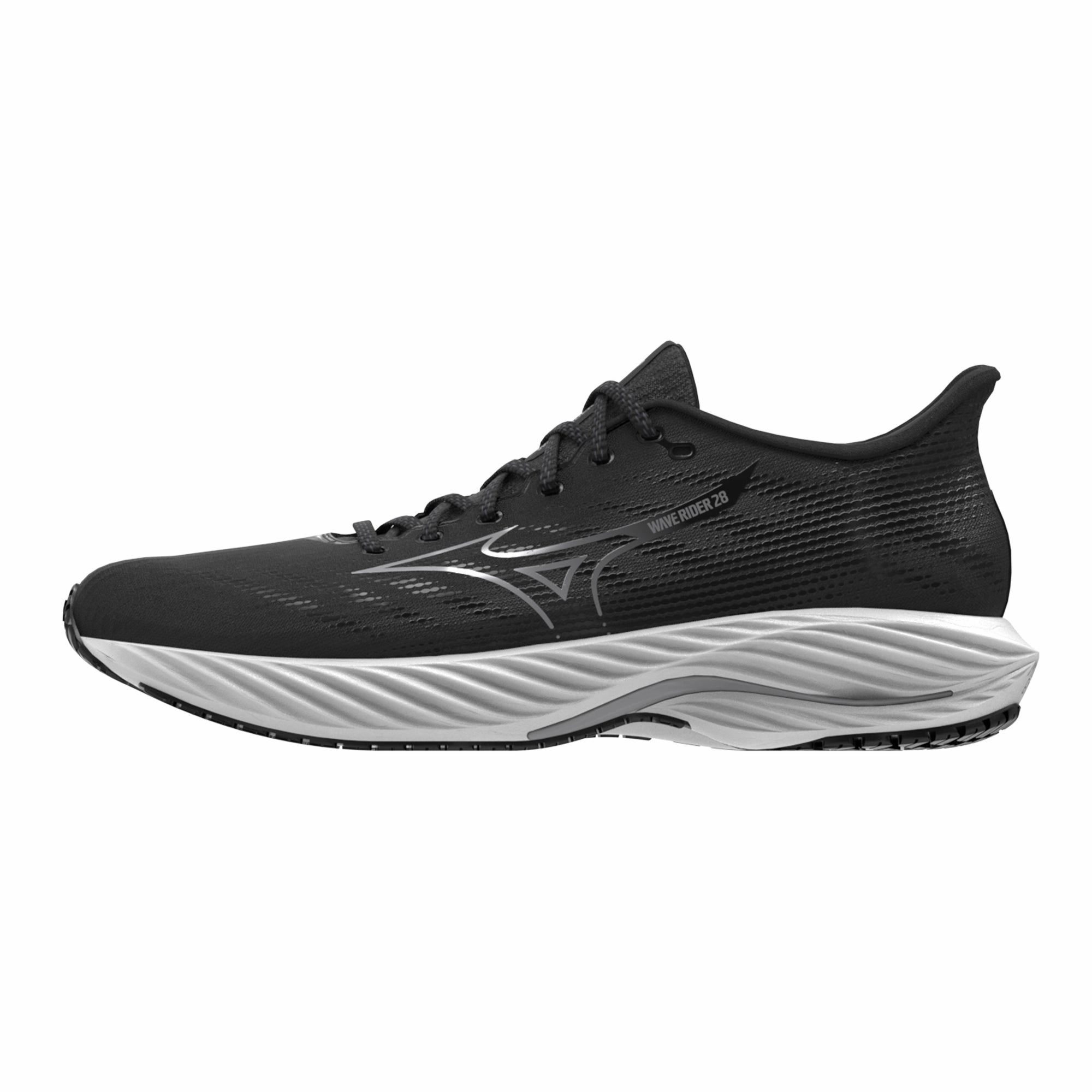 Tennis Shoes Vs Running Shoes WAVE RIDER 28  Womens - Black/Silver