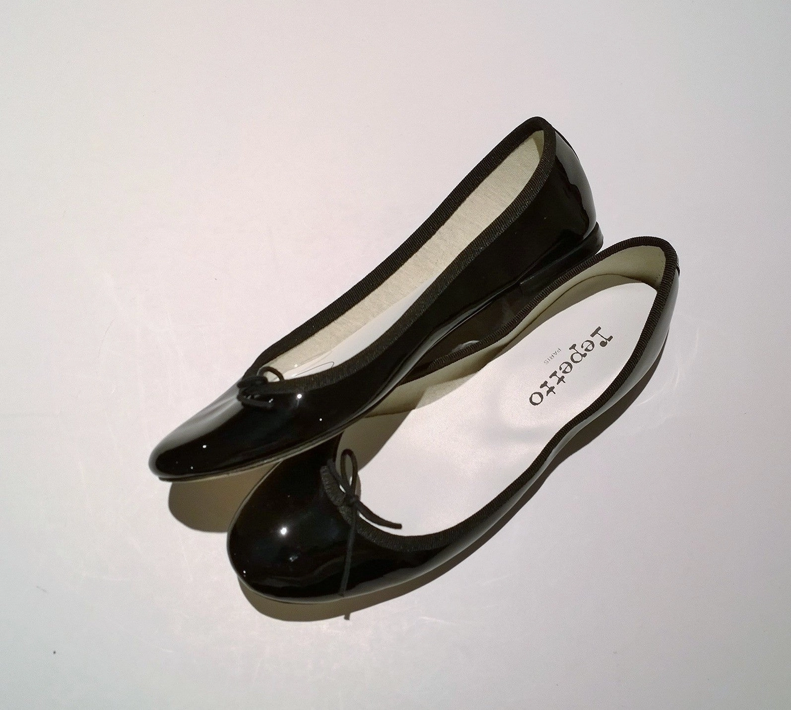 Repetto Cendrillon Black Patent Ballet Flat Shoes Flat Tango Shoes