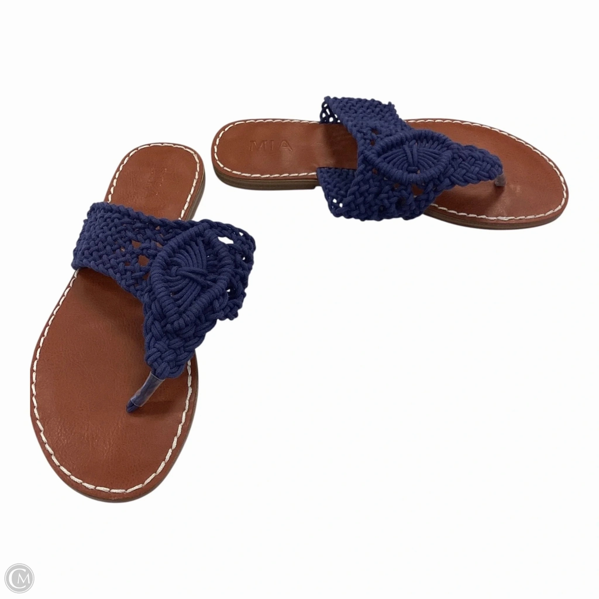 Sandals Flip Flops By Mia In Navy, Size: 8.5 Be Trendy Flip Flops
