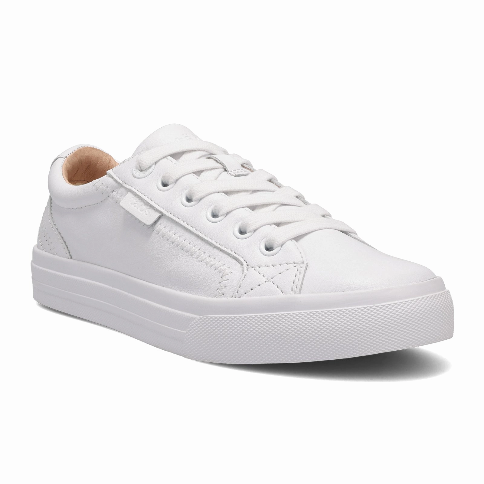 Casual Shoes To Wear Without Socks Taos Plim Soul Lux Sneaker (Women) - White Leather