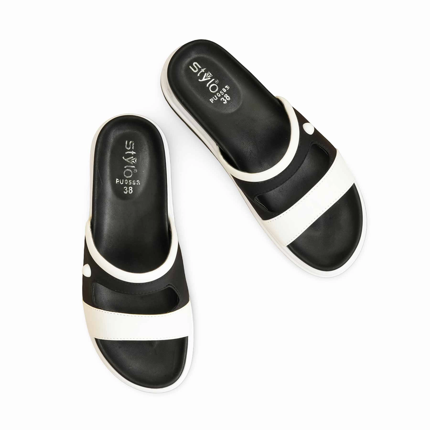 Slides Size 12 White Formal Slipper PU0583