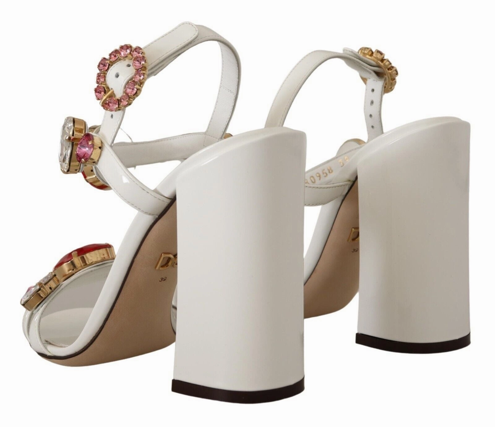 Water Friendly Sandals White Leather Crystal Keira Heels Sandals Shoes
