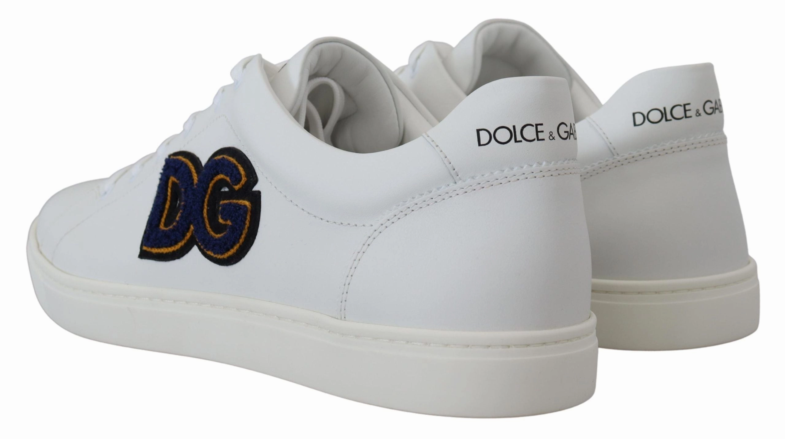 Shoes Casual Formal White Leather DG Logo Casual Sneakers Shoes