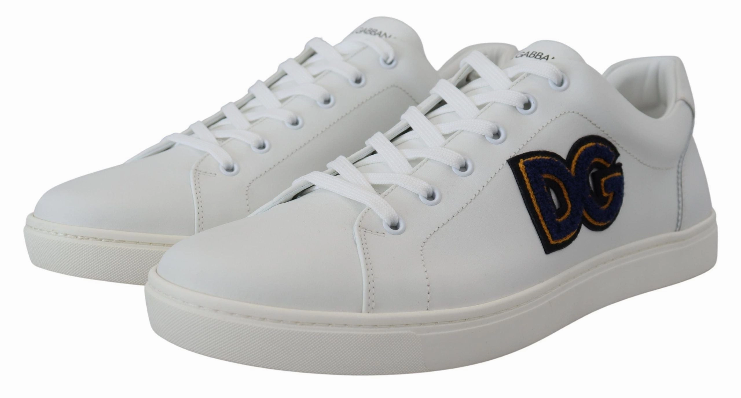 Famous Casual Shoes White Leather DG Logo Casual Sneakers Shoes