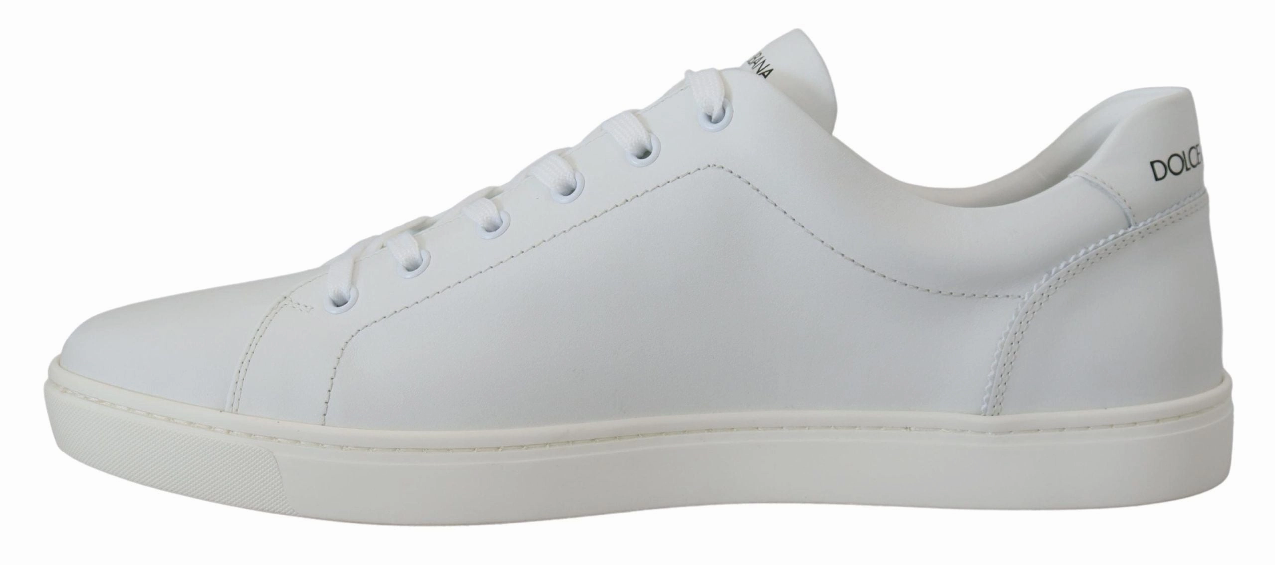White Leather DG Logo Casual Sneakers Shoes Casual Desert Shoes