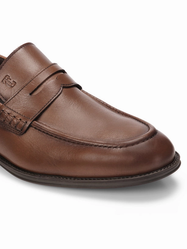 Chanel Loafers Windsor Penny - Leather Smart Casual Loafers Ortho Comfort Fit Teak (TC-2539TK)