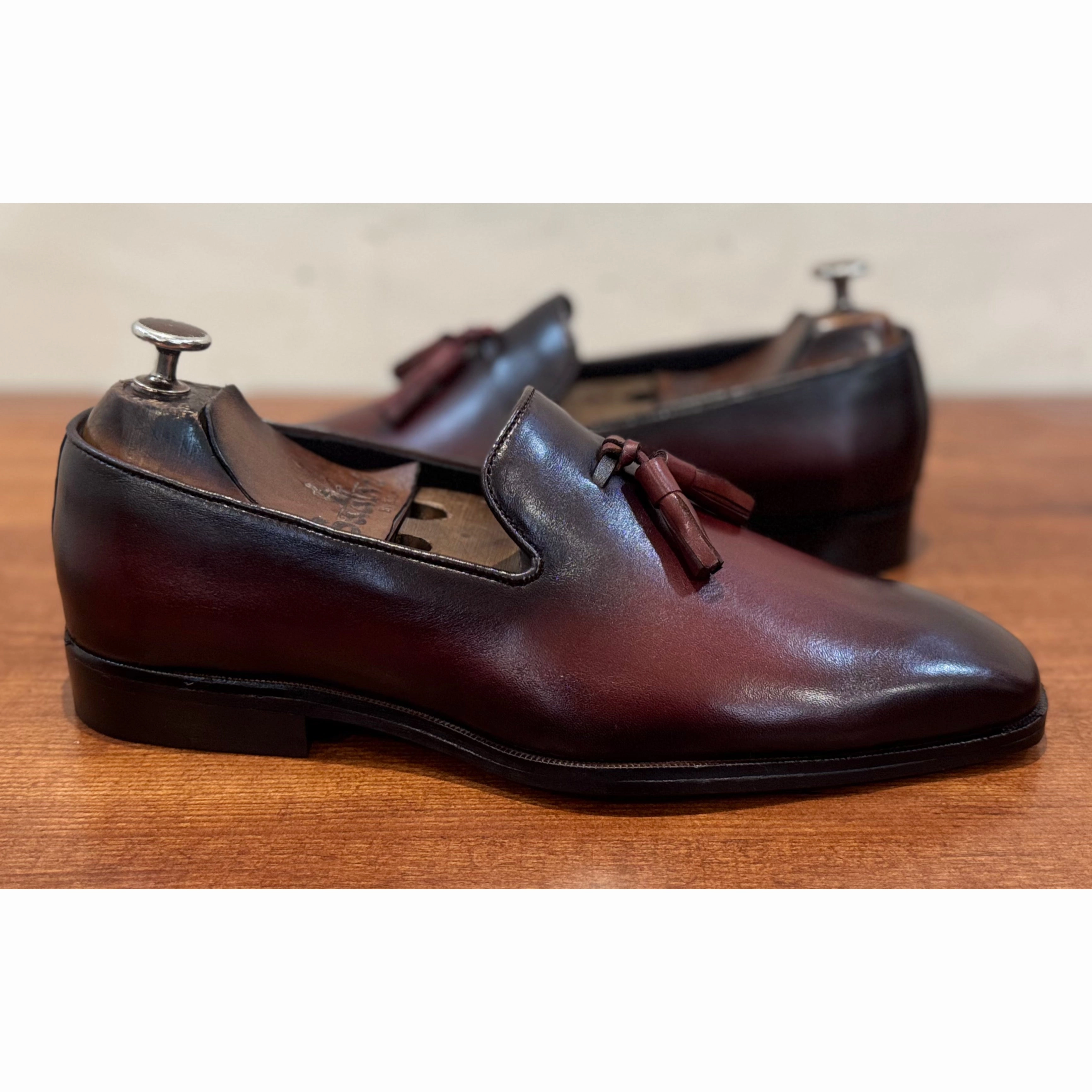 Orthotic Loafers Wine Tassel Loafers