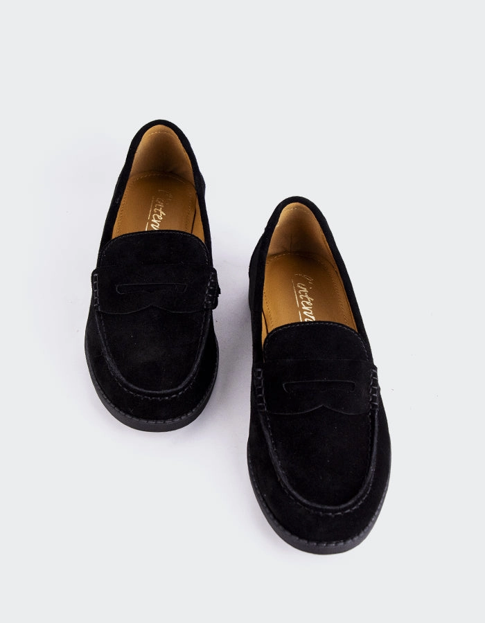 Deer Stag Loafers Lettine Black Suede