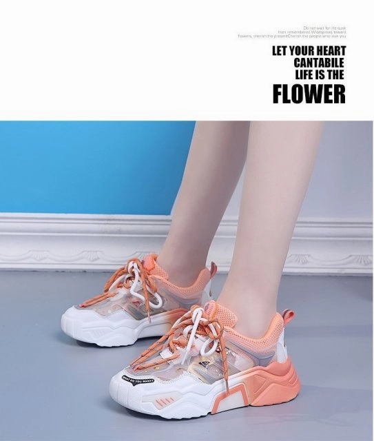 Women Daddy Shoe Thick Bottom Round Toe Breathing Leisure Vulcanize Shoes-Jennyhome Wedding Dress Shoes Flats