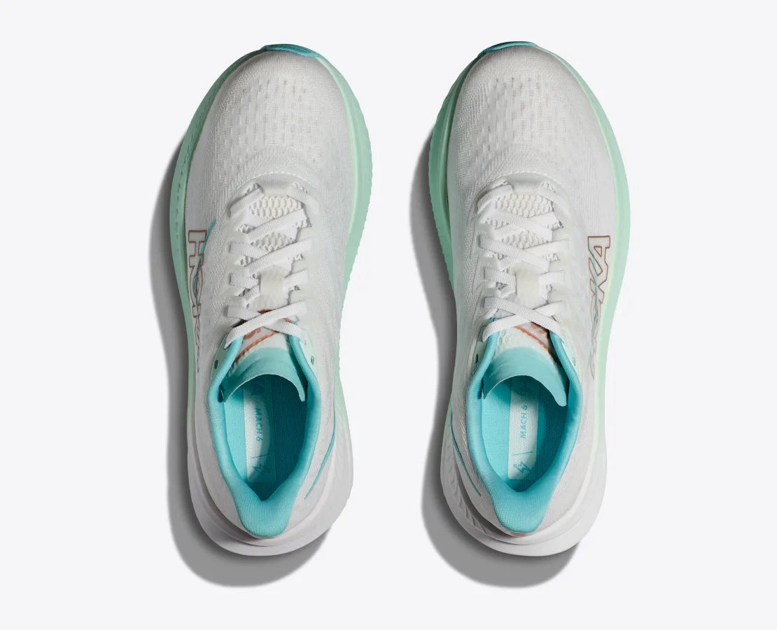 Women's - HOKA Mach 6 - Frost/Starlight Glow Running Shoes Rating